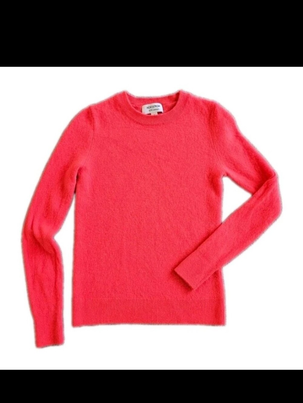 Nordstrom 100% Cashmere Sweater Blood Orange Quiet Luxury Clean Girl Minimalist